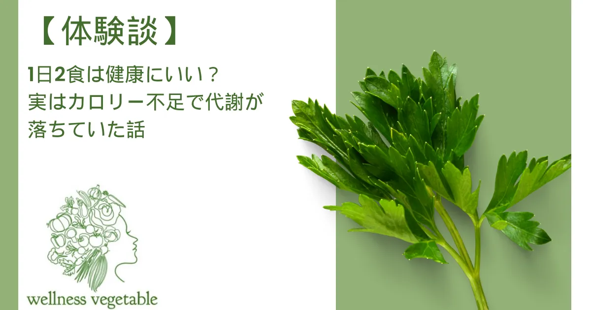 【体験談】1日2食は健康にいい？実はカロリー不足で代謝が落ちていた話
